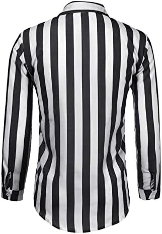 Shirts Button Lapel Shirt Long Sleeved Striped Casual Men's Men Shirts Exercise Pack