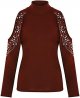 Women Off The Shoulder Tops Trendy Solid Sexy Slim Turtleneck Rhinestone Shirt Casual Strapless Long Sleeve Blouses
