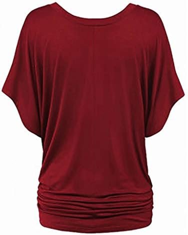 Plus Top V Neck Sleeve Batwing Loose T Shirt Fashion Size Fold Hem Women Solid Plus Size Tops Long Sleeve Plus